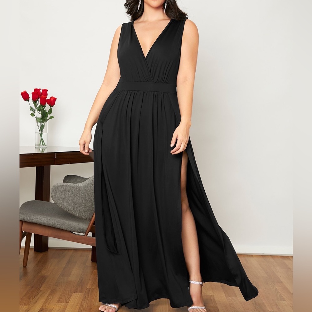 Shein black maxi dress